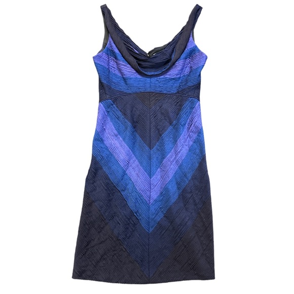 Zac Posen Dresses & Skirts - ZAC POSEN women's blue/multi sleeveless micropleated sheath event dress, 8.